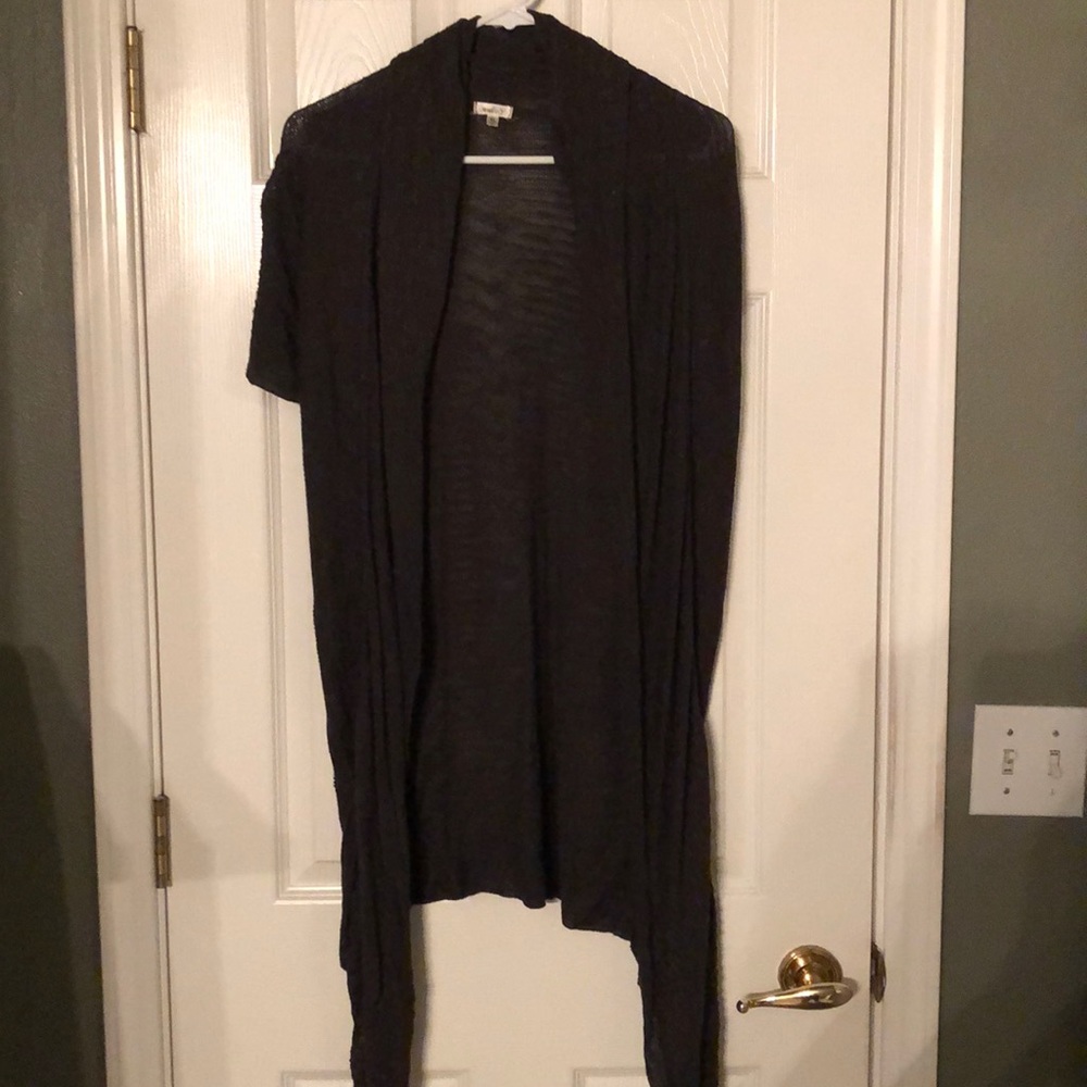 Dark Brown Short Sleeved Cardigan